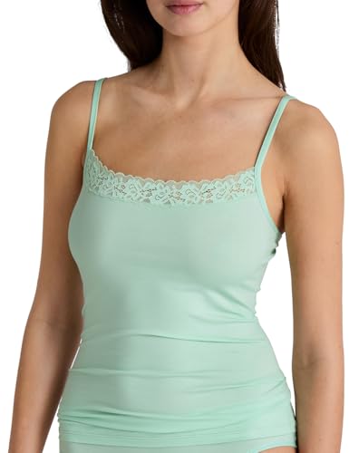 CALIDA Natural Comfort Lace Spaghetti-Top Damen, Funktionelles Spaghetti-Top mit Spitze am Ausschnitt, verstellbare Träger von CALIDA
