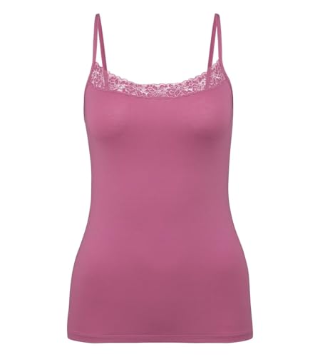 CALIDA Natural Comfort Lace Spaghetti-Top Damen, Funktionelles Spaghetti-Top mit Spitze am Ausschnitt, verstellbare Träger von CALIDA