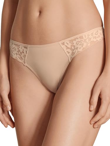 CALIDA Natural Comfort Lace String Damen, niedrig geschnitten, aus hochwertiger Supima-Baumwolle, mit Spitzendetails von CALIDA