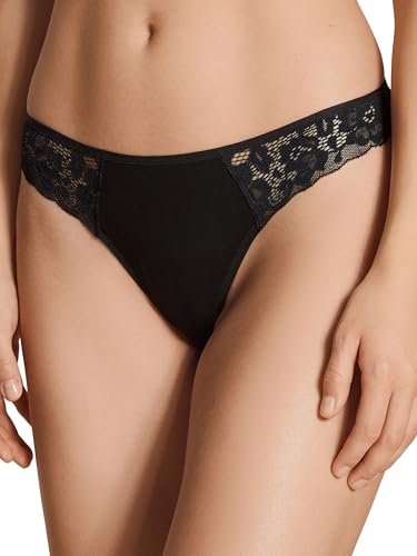 CALIDA Natural Comfort Lace String Damen, niedrig geschnitten, aus hochwertiger Supima-Baumwolle, mit Spitzendetails von CALIDA