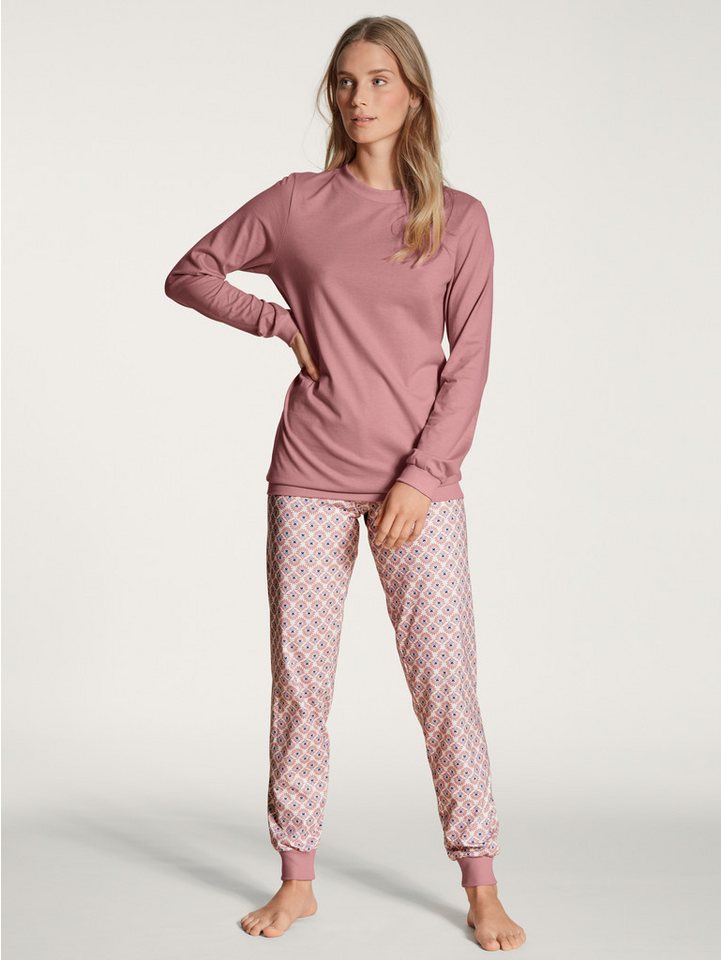 CALIDA Pyjama Lovely Nights (2 tlg) mit Rippbündchen an allen Abschlüssen von CALIDA