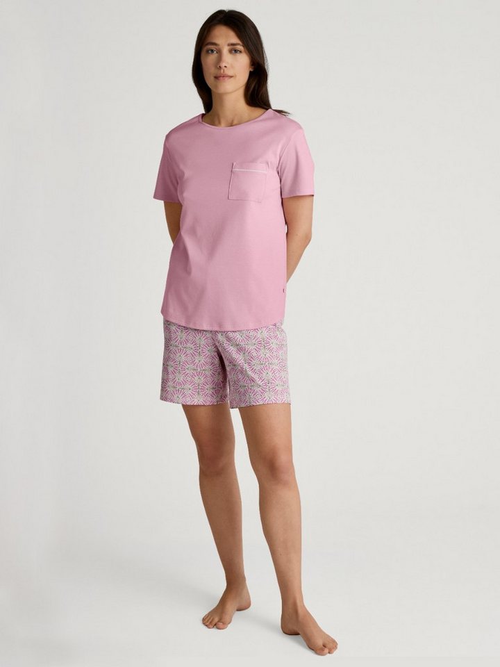 CALIDA Pyjama Calida Damen Kurzpyjama 42038 Cherry Blossom (1 Stück, 1 tlg., 1 Stück) weiche Baumwolle von CALIDA