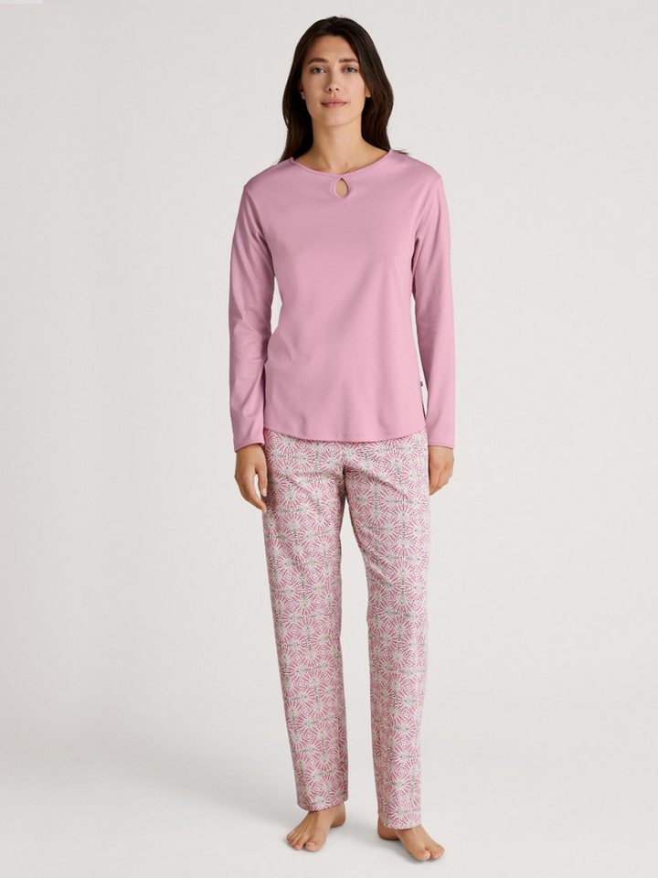 CALIDA Pyjama Calida Damen Pyjama 42238 Cherry Blossom (1 Stück, 1 tlg., 1 Stück) langlebige Qualität von CALIDA