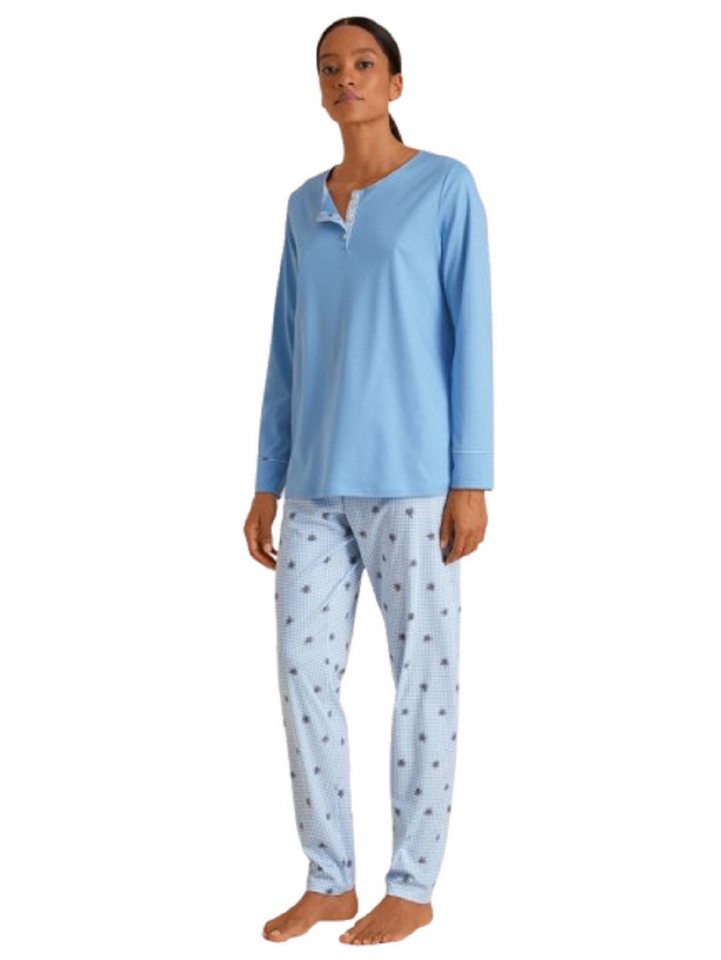 CALIDA Pyjama Calida Damen Pyjama 44553 placid blue (1 Stück, 1 tlg., 1 Stück) von CALIDA