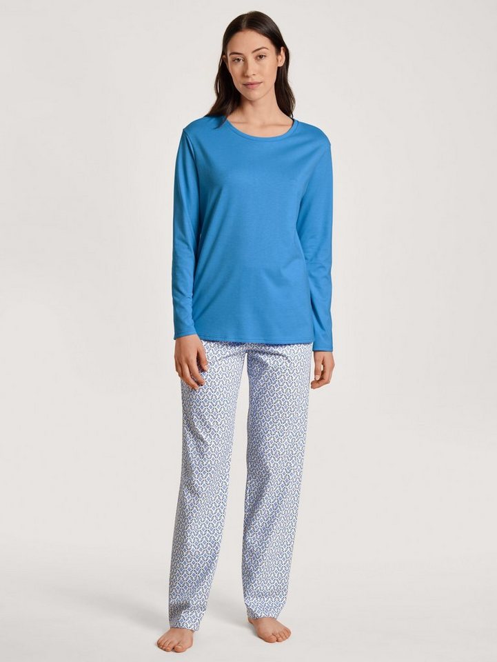 CALIDA Pyjama Calida Damenpyjama 40396 azurit blue (1 Stück, 1 tlg., 1 Stück) von CALIDA