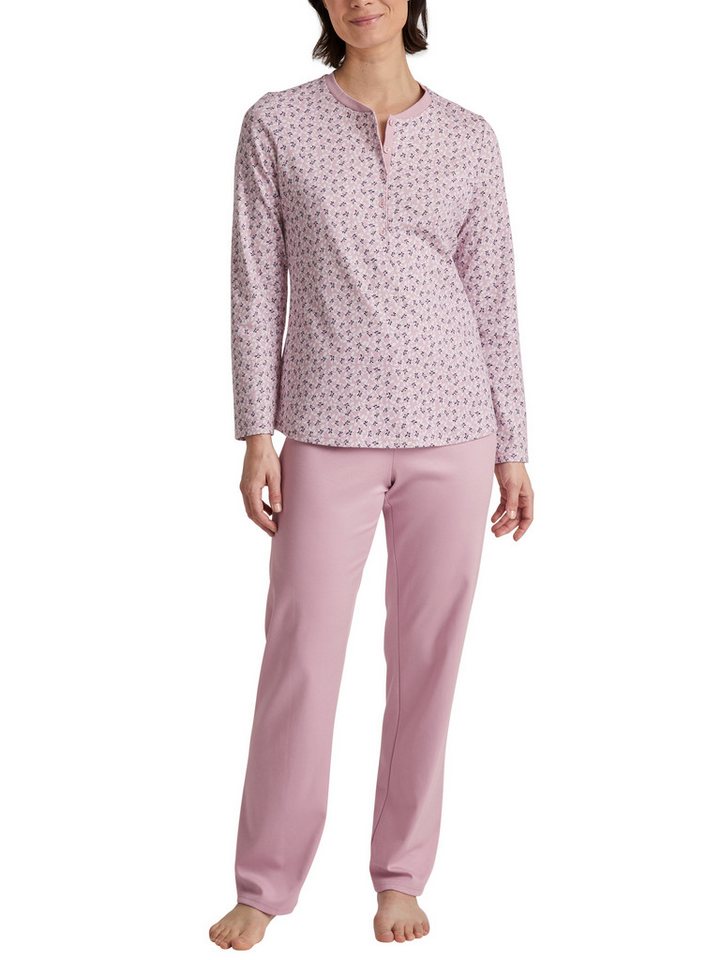 CALIDA Pyjama Calida Damenpyjama 43356 Fragrant Lilac (1 Stück, 1 tlg., 1 Stück) Heavy Interlock von CALIDA
