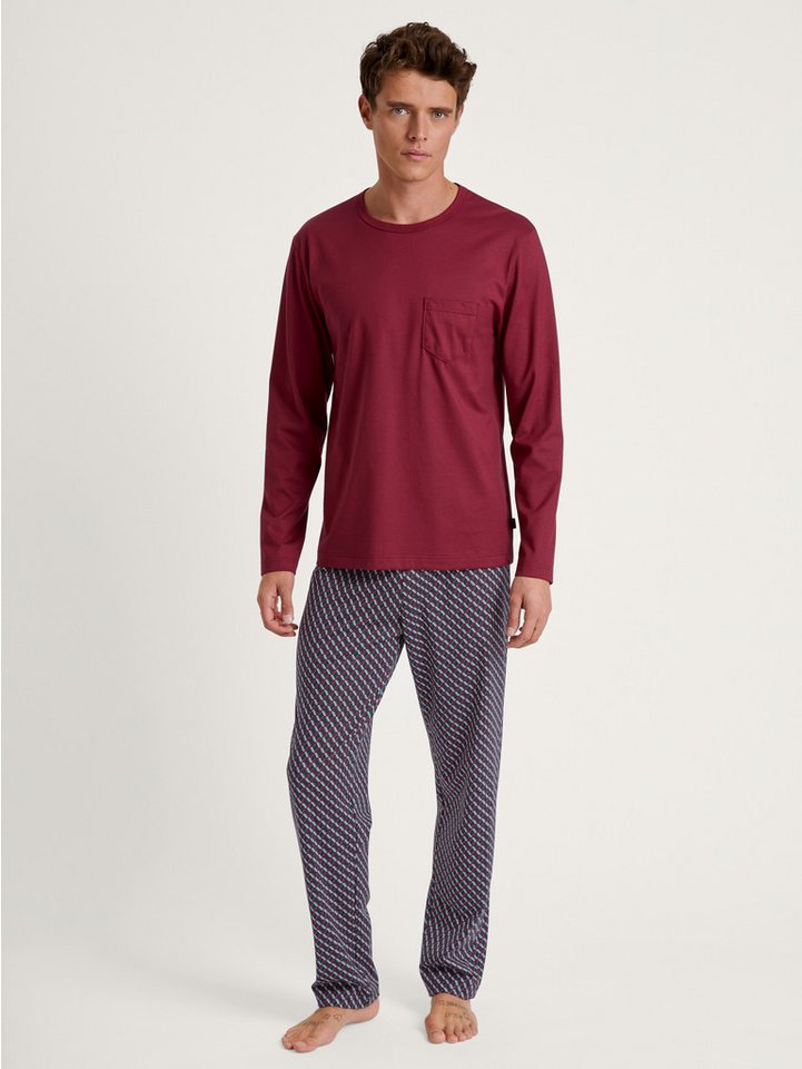 CALIDA Pyjama Relax Imprint (2 tlg) mit aufgesetzter Brusttasche von CALIDA