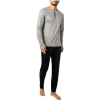 CALIDA Herren Pyjama blau,grau Mikrofaser unifarben von CALIDA