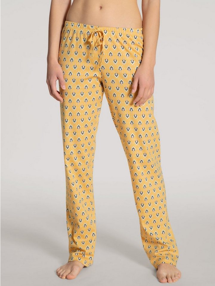 CALIDA Pyjamahose Calida Pyjamahose gelb 29395 (1 Stück, 1-tlg) aus reiner Baumwolle von CALIDA