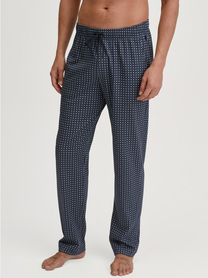 CALIDA Pyjamahose Remix Basic Sleep lockerer gerader Schnitt, Gummibund, Seitentaschen, Single Jersey von CALIDA