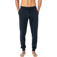 CALIDA Herren Pyjamahose blau Jersey-Baumwolle unifarben von CALIDA