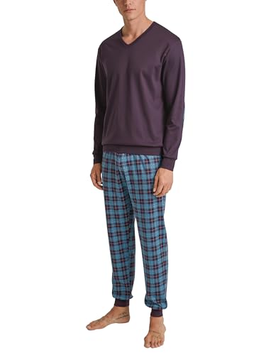 CALIDA Relax Comfy Bündchen-Pyjama Herren, aus 100% Dicker Baumwolle von CALIDA