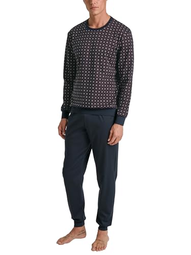 CALIDA Relax Comfy Bündchen-Pyjama Herren, aus 100% Dicker Baumwolle von CALIDA