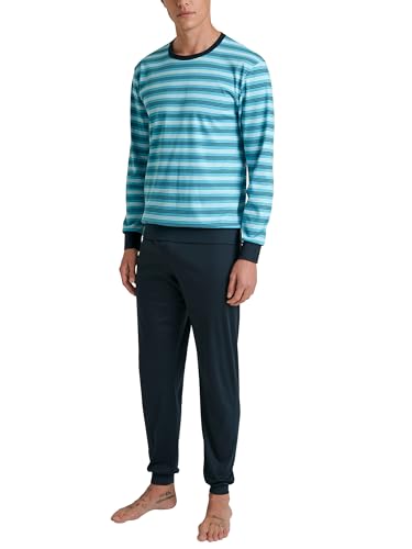 CALIDA Relax Enjoy Bündchen-Pyjama Herren, extraglatte Fein-Interlock-Baumwolle von CALIDA