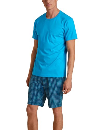 CALIDA Relax Imprint Kurz-Pyjama Herren, aus 100% Baumwolle, pflegeleicht, elastisch und formstabil, in Single Jersey von CALIDA