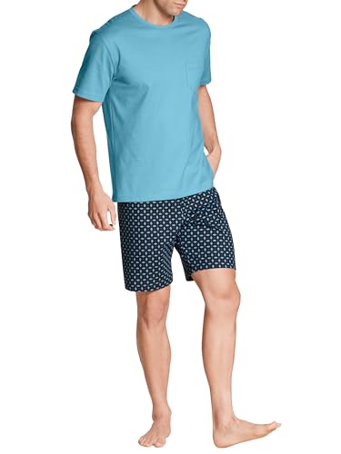 Calida Herren Relax Imprint Pyjamaset, Dolphin Blue, 52-54 von CALIDA