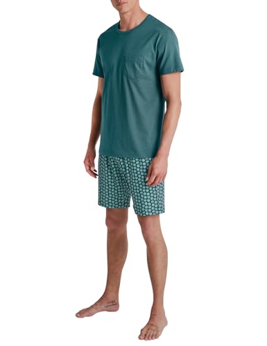 CALIDA Relax Imprint Kurz-Pyjama Herren, aus 100% Baumwolle, pflegeleicht, elastisch und formstabil, in Single Jersey von CALIDA