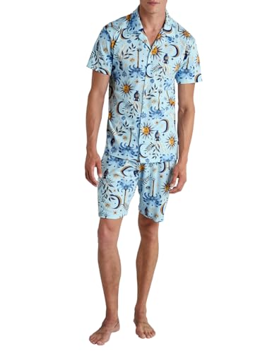 CALIDA Relax Magic Kurz-Pyjama, durchgeknöpft Herren, aus 100% Baumwolle von CALIDA
