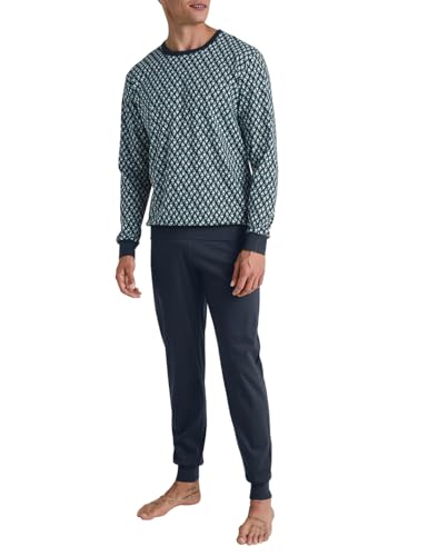 CALIDA Relax Streamline Bündchen-Pyjama Herren, aus 100% Baumwolle, pflegeleicht, elastisch und formstabil von CALIDA