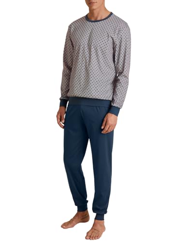 CALIDA Relax Streamline Bündchen-Pyjama Herren, aus 100% Baumwolle, pflegeleicht, elastisch und formstabil von CALIDA