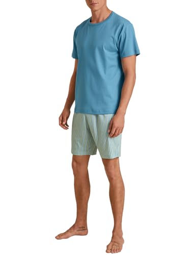 CALIDA Relax Streamline Kurz-Pyjama Herren, aus 100% Baumwolle von CALIDA