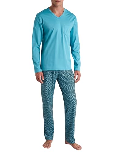 CALIDA Relax Streamline Pyjama, lang Herren, aus 100% Baumwolle, pflegeleicht, elastisch und formstabil von CALIDA