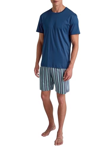 CALIDA Relax Superlight Kurz-Pyjama Herren, aus 100% extraleichter Supima Baumwolle, atmungsaktiv und temperaturausgleichend von CALIDA