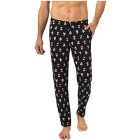 CALIDA Herren Pyjamahose blau Baumwolle Gemustert von CALIDA