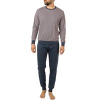 CALIDA Herren Pyjama blau Jersey-Baumwolle Gemustert von CALIDA