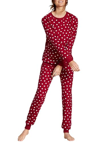 CALIDA Season Special Bündchen-Pyjama Damen, wärmende Baumwolle mit weichen Bündchen von CALIDA