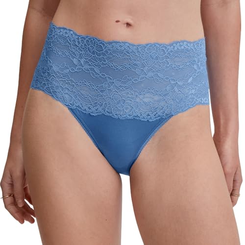 CALIDA Sensual Secrets Slip Damen, High-Waist, breiter, transparenter Spitzenbund von CALIDA