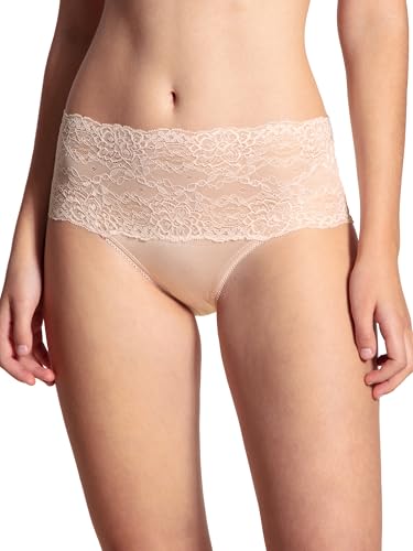 CALIDA Sensual Secrets Slip Damen, High-Waist, breiter, transparenter Spitzenbund von CALIDA