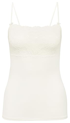 CALIDA Sensual Secrets Spaghetti-Top Damen, Brustbereich komplett aus zarter, semitransparenter Spitze, verstellbare Träger von CALIDA