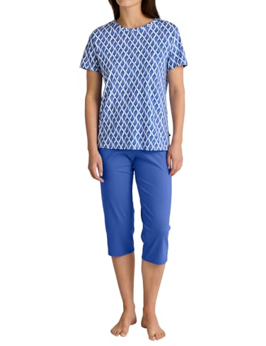 CALIDA Shell Nights 3/4-Pyjama Damen, weiche Qualität, elastischer Hosenbund, figurbetonte Passform von CALIDA