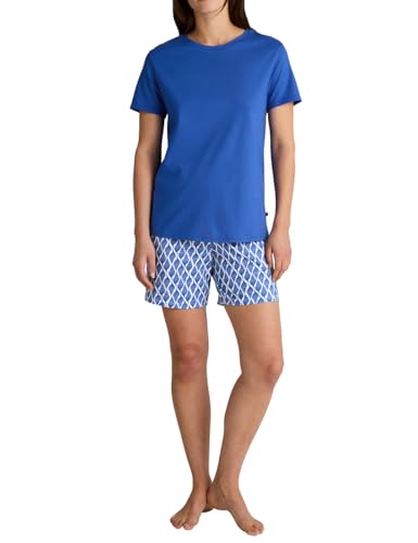 CALIDA Shell Nights Kurz-Pyjama Damen, weiche Qualität, elastischer Hosenbund, lockere Passform von CALIDA