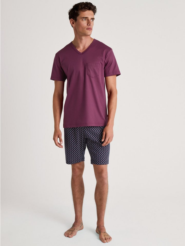 CALIDA Shorty Relax Streamline (Set, 2 tlg) mit V-Neck und aufgesetzte Brusttasche von CALIDA