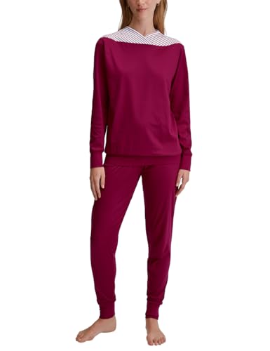 CALIDA Soulmate Bündchen-Pyjama Damen, aus 100% Baumwolle von CALIDA