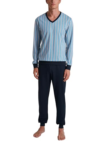 CALIDA Cotton Special Bündchen-Pyjama Herren, aus 100% Baumwolle von CALIDA
