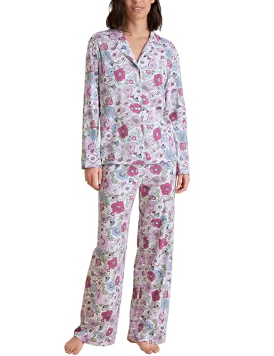 CALIDA Autumn Dreams Pyjama, durchgeknöpft Damen, aus 100% PIMA Baumwolle, atmungsaktiv, pflegeleicht von CALIDA