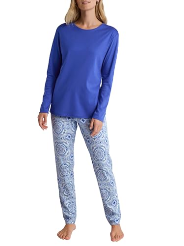 CALIDA Spring Flower Dreams Pyjama, lang Damen, aus 100% Supima Baumwolle von CALIDA