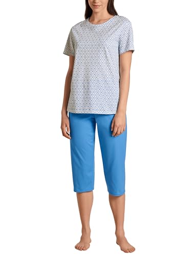 Calida Damen Spring Nights Pyjamaset, azurit Blue, 48-50 von CALIDA