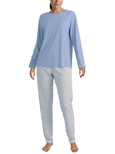 CALIDA Spring Nights Pyjama, lang Damen, aus 100% Baumwolle, atmungsaktiv und klimaregulierend von CALIDA
