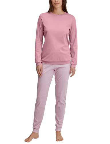 CALIDA Striped Dreams Bündchen-Pyjama Damen, aus 100% Bio-Baumwolle, wärmende Qualität von CALIDA