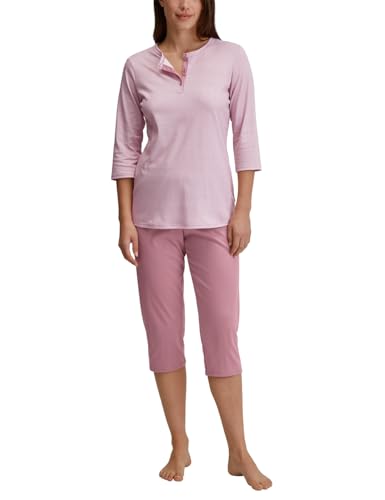 CALIDA Striped Dreams Capri-Pyjama Damen, aus 100% Bio-Baumwolle, wärmende Qualität von CALIDA