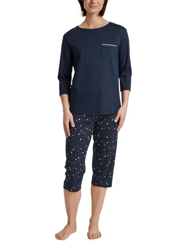 CALIDA Sweet Dreams 3/4-Pyjama Damen, aus 100% Baumwolle, Hose mit stoffbezogenem Gummibund CALIDA Sweet Dreams 3/4-Pyjama Damen, aus 100% Baumwolle, Hose mit stoffbezogenem Gummibund von CALIDA
