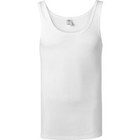 CALIDA Herren Tanktop weiß Reine Baumwolle unifarben von CALIDA