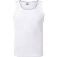 CALIDA Herren Tanktop weiß Baumwolle unifarben von CALIDA