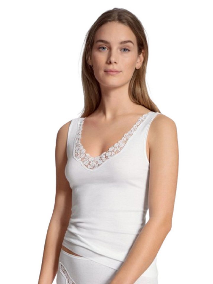 CALIDA Unterhemd Tank Top Seamless Hemless 12451 (1 Stück, 1-St., 1 Stück) Spitze am Dekolte von CALIDA