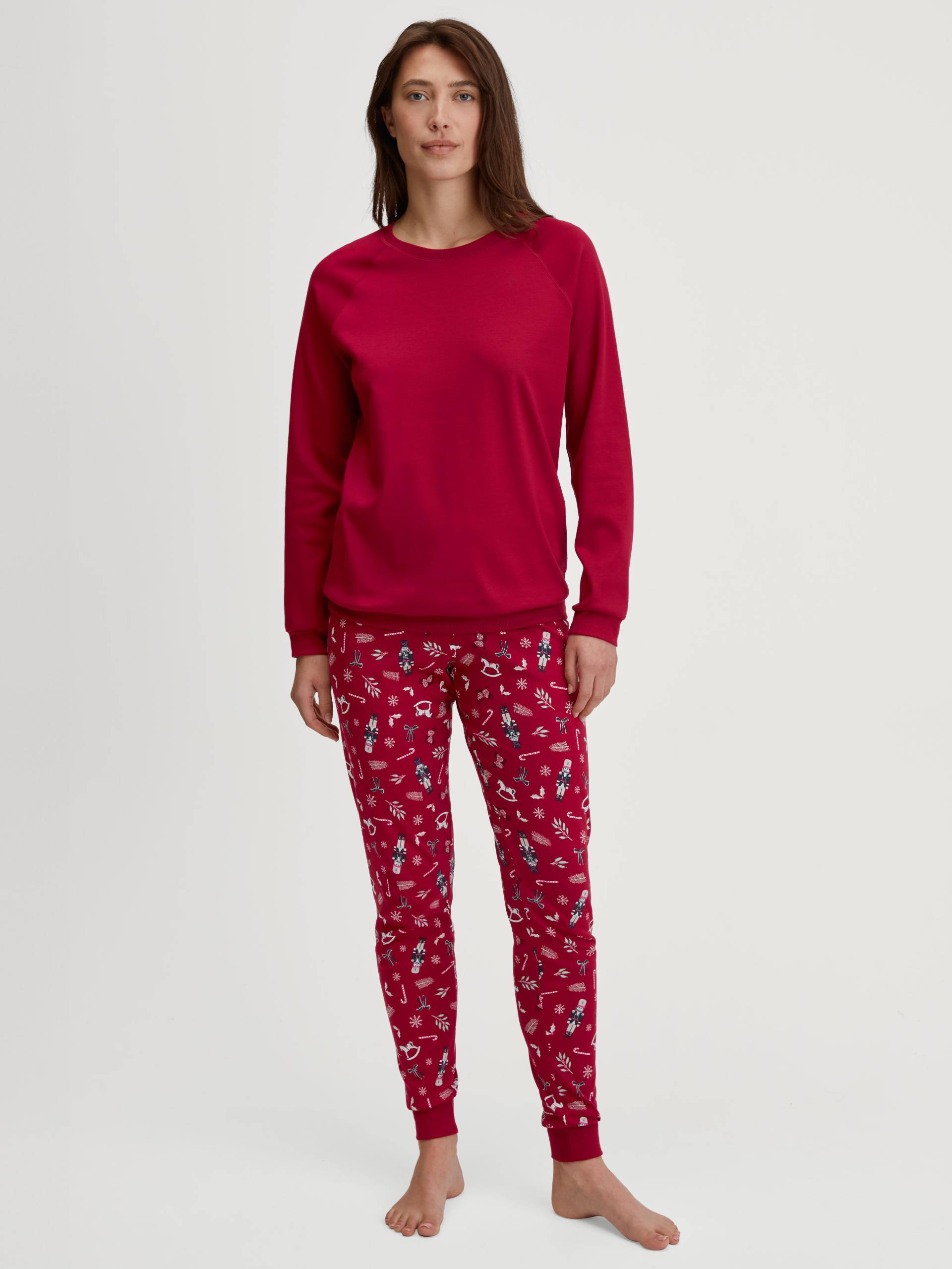 CALIDA - WOMEN Pyjamas with cuff deep red - Gr. - S von CALIDA