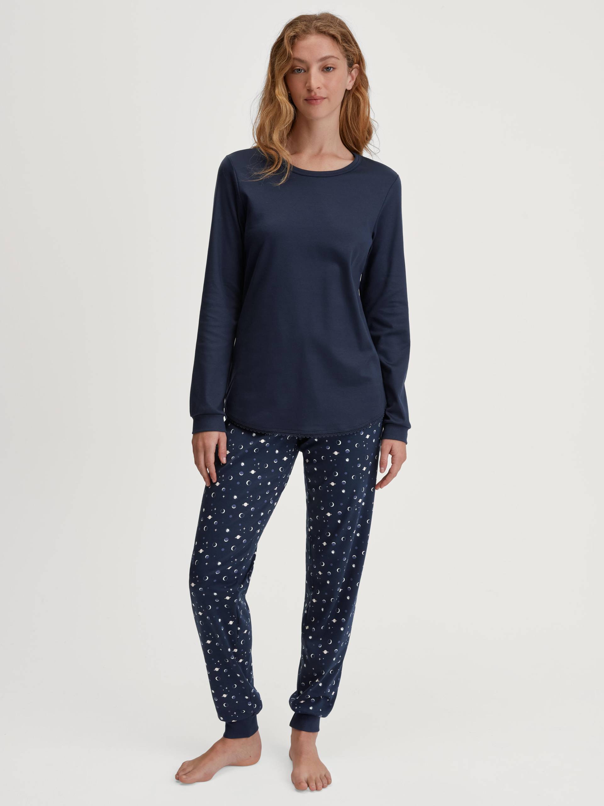 CALIDA - WOMEN Pyjamas with cuff peacoat blue - Gr. - L von CALIDA